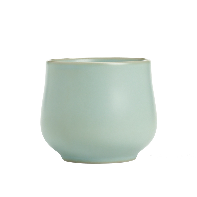 苏氏陶瓷（SUSHI CERAMICS）J0213茶杯汝窑开片可养大力士杯+牡丹杯（单位：套） 天空之境